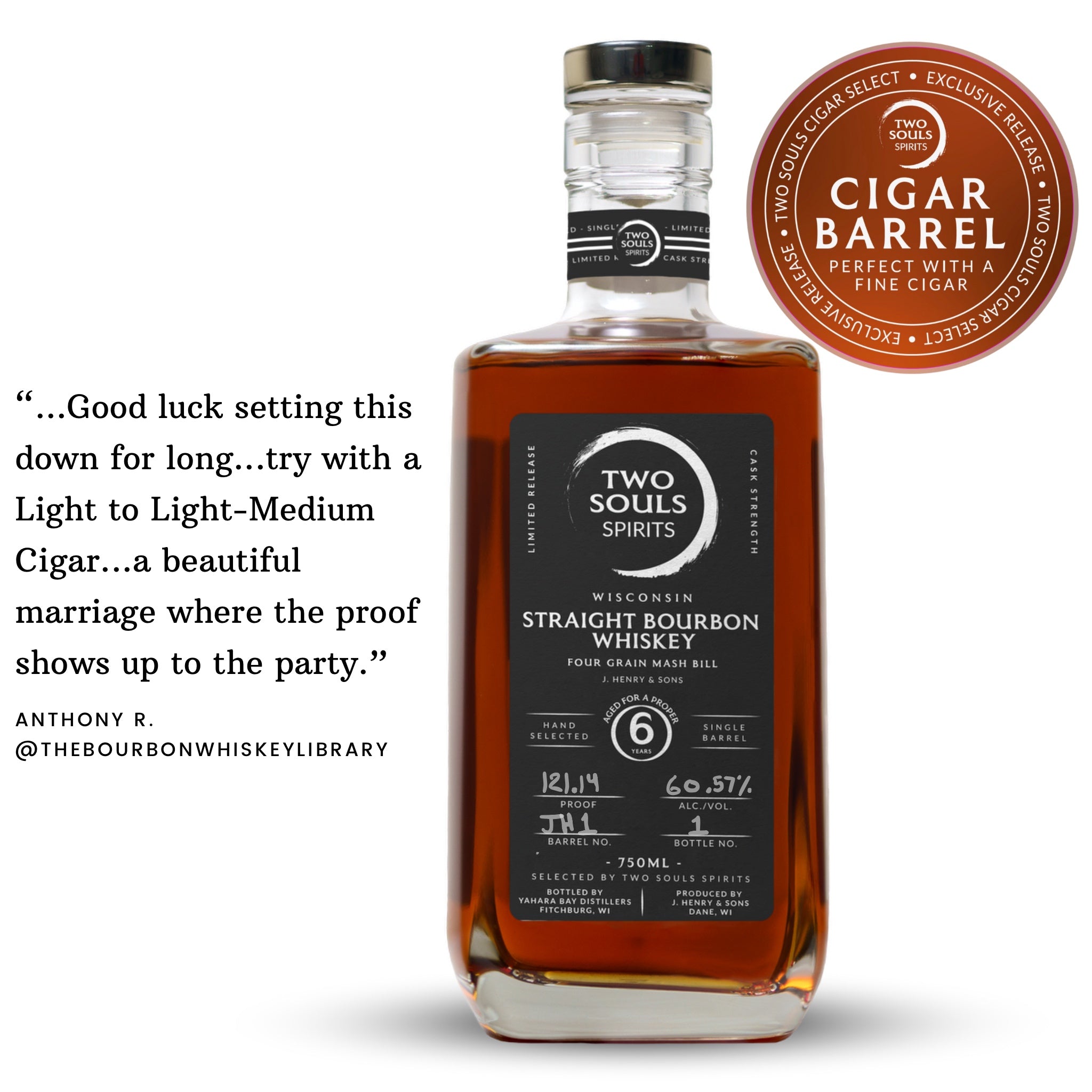 6-Year Wisconsin Straight Bourbon Whiskey Featuring J. Henry & Sons