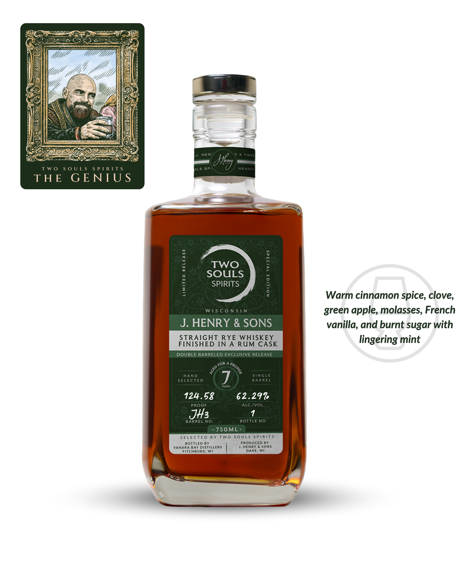 J Henry & Sons 7-Year Rum-Cask Finished Rye