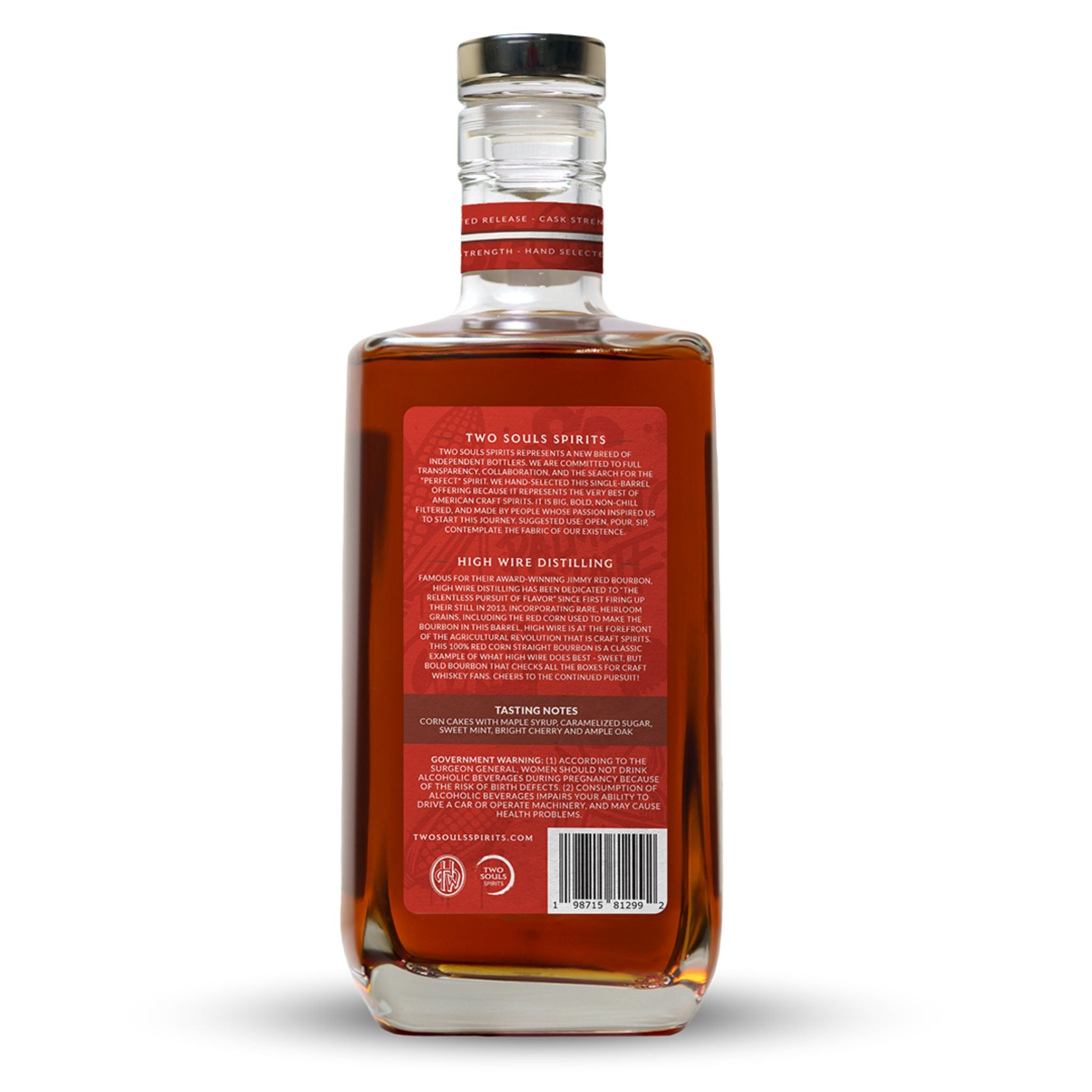 5-Year South Carolina 100% Jimmy Red Bourbon Featuring High Wire Distilling