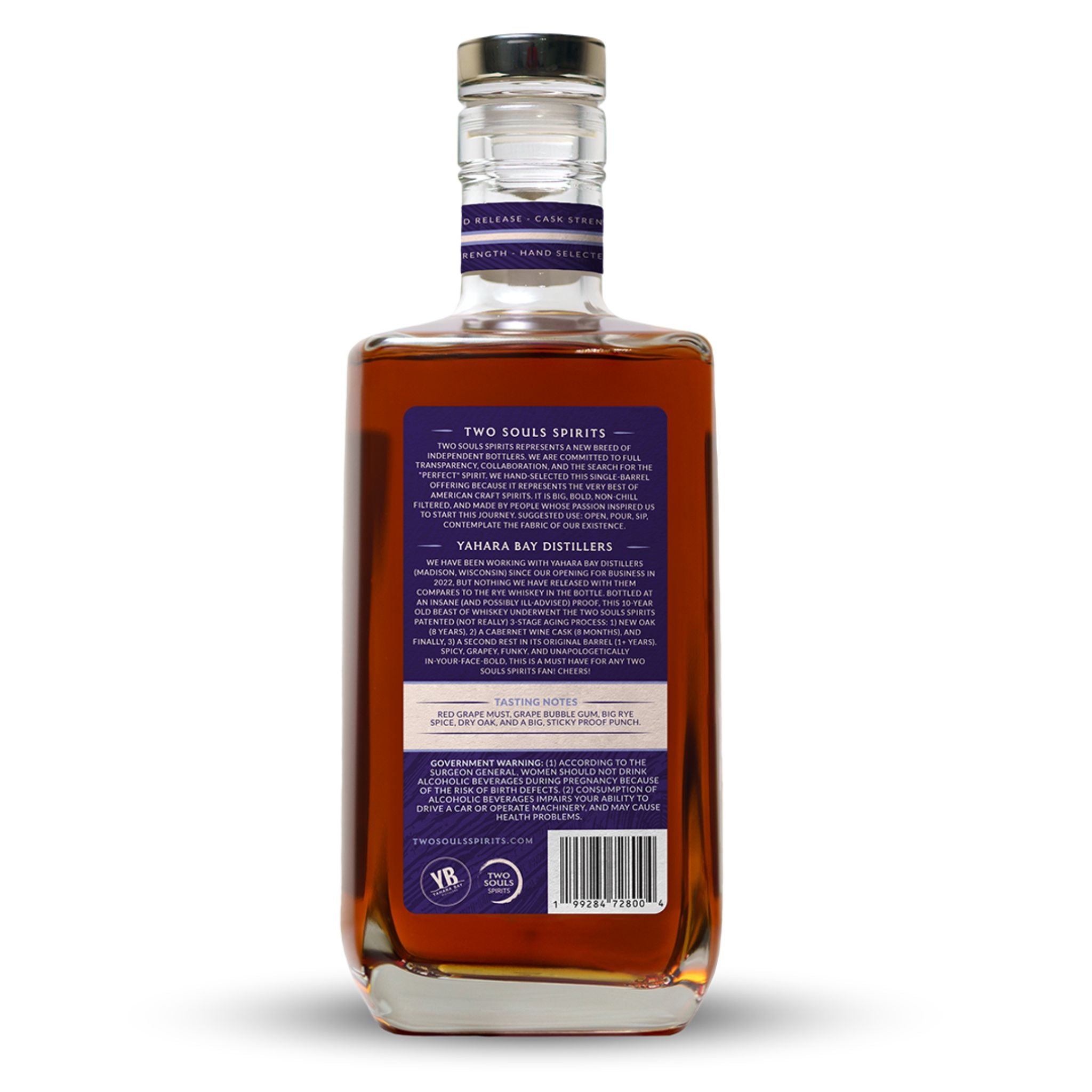 10-Year Wisconsin Rye aged in Used Cab Sauv & Rye Barrels Featuring Yahara Bay Distillers